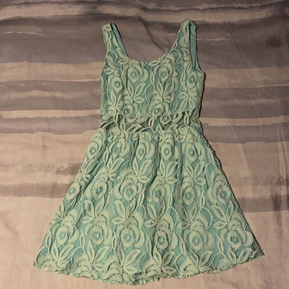 Light Blue Lace Dress Wet Seal Size M - Picture 1 of 2